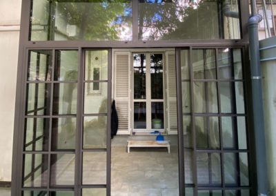 Uno splendido giardino d'inverno in alluminio